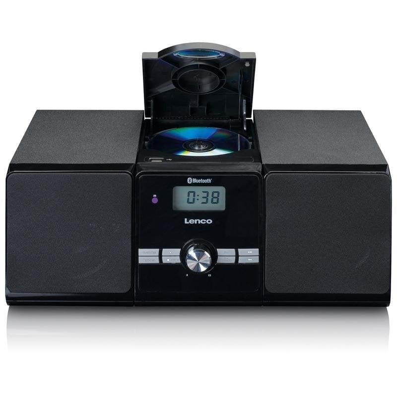 Microset Lenco MC-030BK 10W RMS Bluetooth 5.0 USB FM LCD Zwart