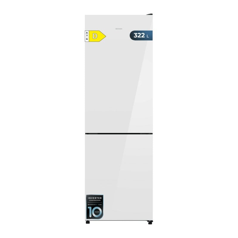 Frigorífico Combi Cecotec Bolero CoolMarket 185,5cm 322L D Blanco Cristal Total No Frost