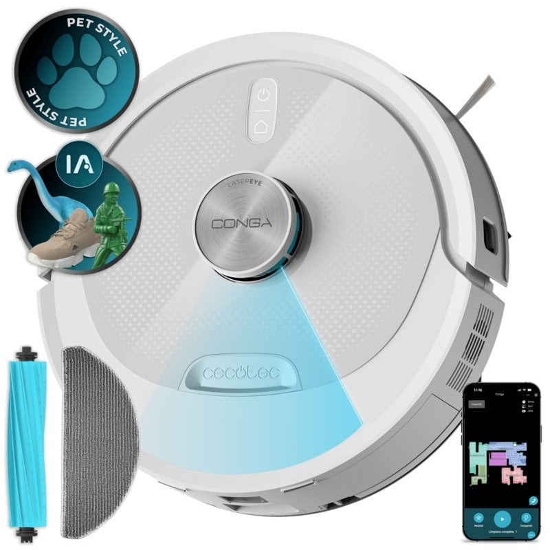 Robot Aspirapolvere Cecotec Conga M90 Pearl Navigazione Laser 25.000 Pa con IA