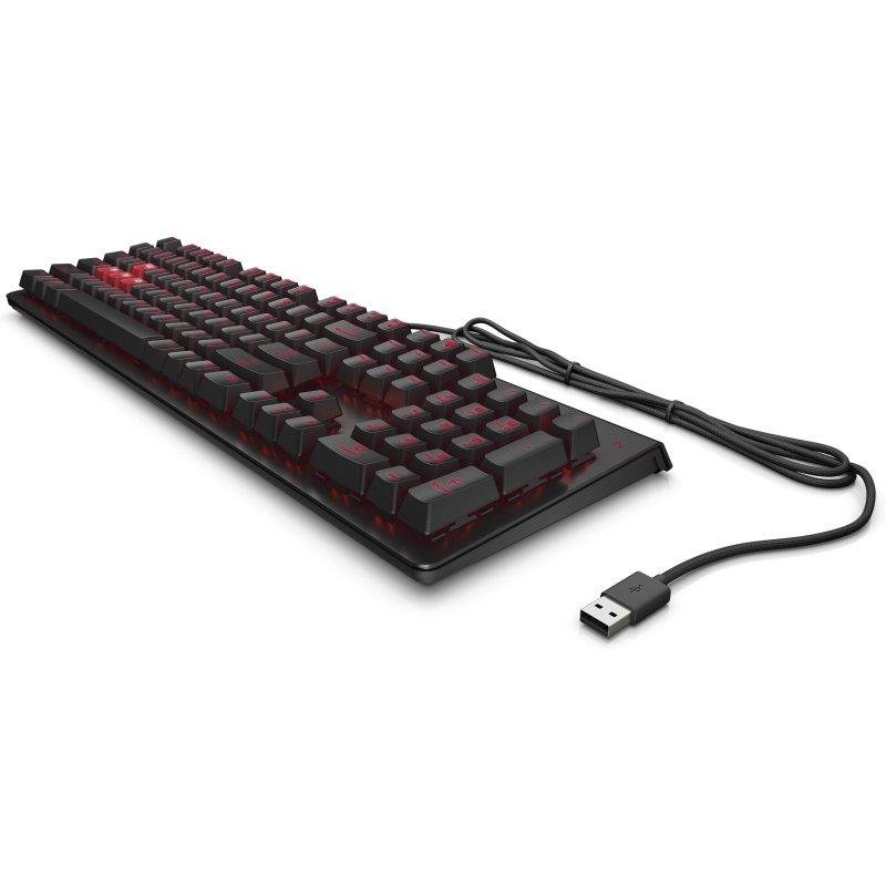 Clavier Mécanique Gaming HP OMEN Encoder 6YW75AA – Switch Cherry MX, Rétroéclairage LED Rouge - vue 8