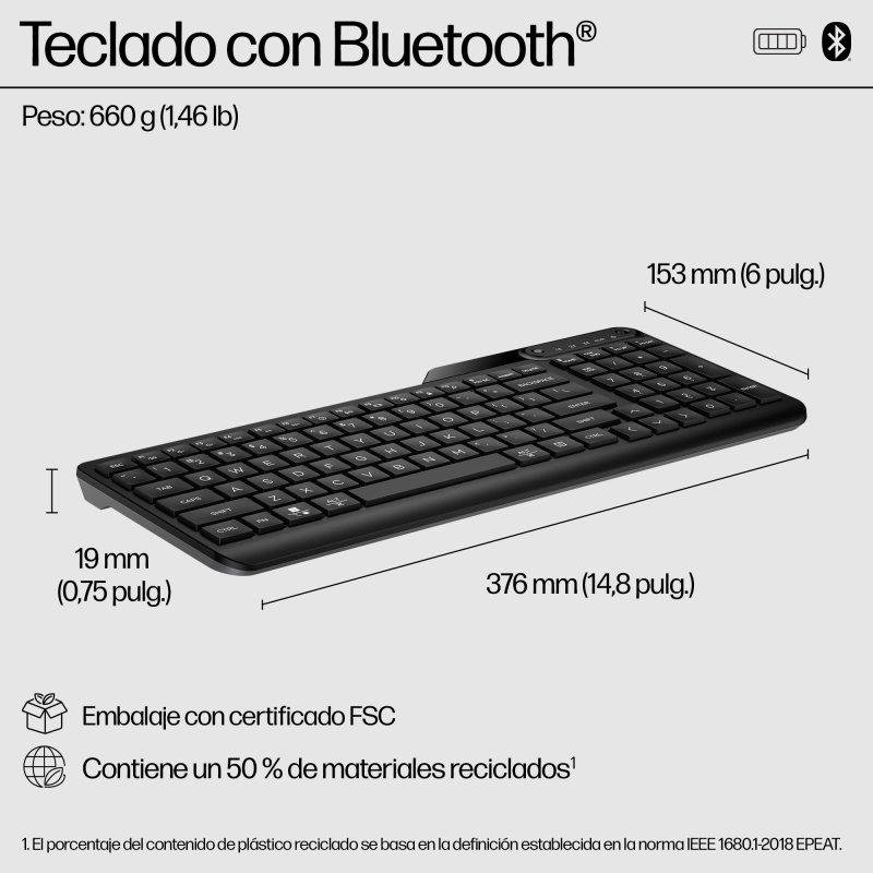 Clavier Multi-Appareils HP 460 – Bluetooth 5.3, Pavé Numérique - vue 5
