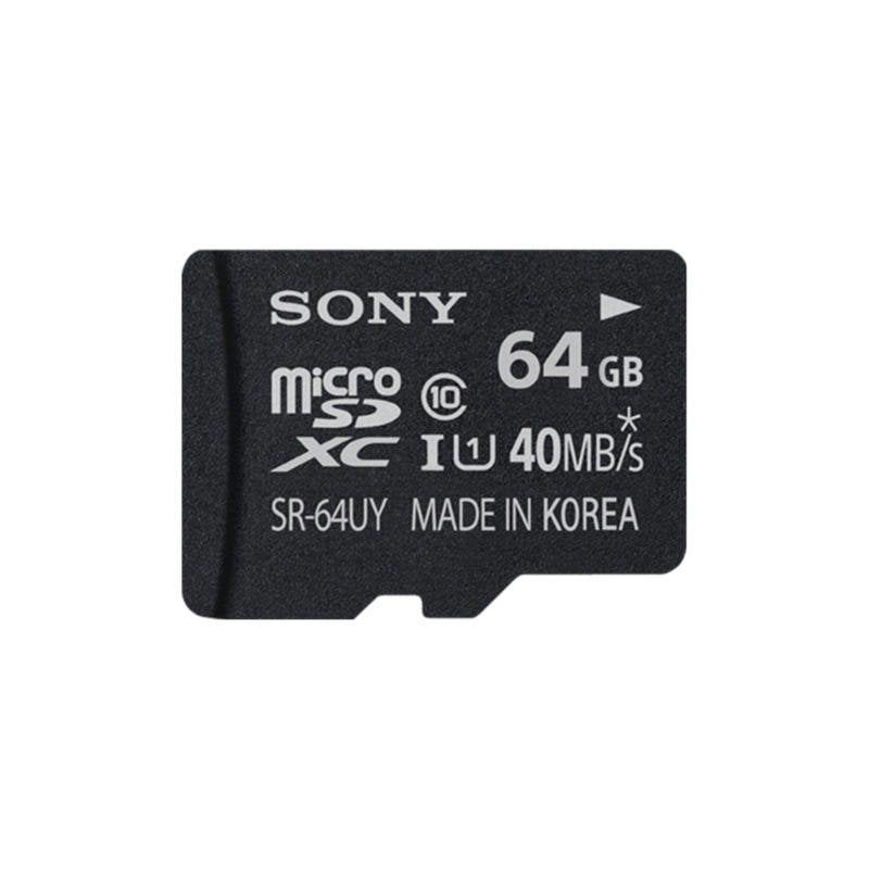 Tarjeta MicroSD Sony SR-64UYA 64 GB Clase 10 40 MB/s Negra