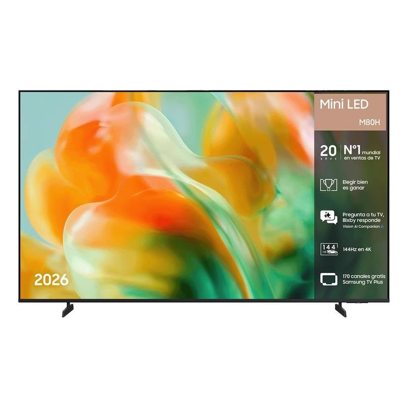 TV Samsung Mini LED M80H 75" 4K UltraHD 144Hz Smart TV Tizen HDR10+ Vision AI