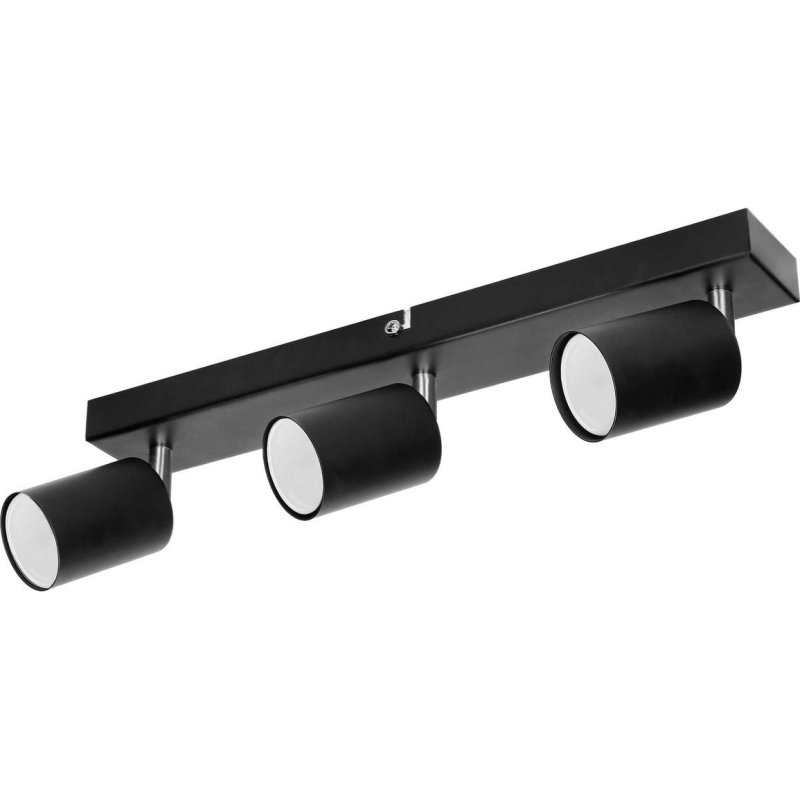 Lámpara techo Orno 3x50W GU10 negra ruchoma