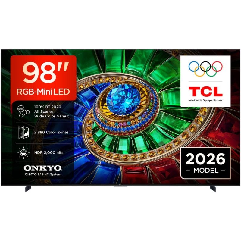 TV TCL Mini LED 98RM7L 98" 4K UltraHD 144Hz Smart TV Google TV Dolby Vision HDR10+ IMAX Enhanced