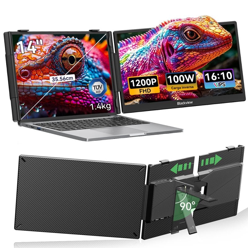 Monitor Blackview SCM5 14" FullHD 60Hz IPS Dual USB-C Carga Inversa 100W