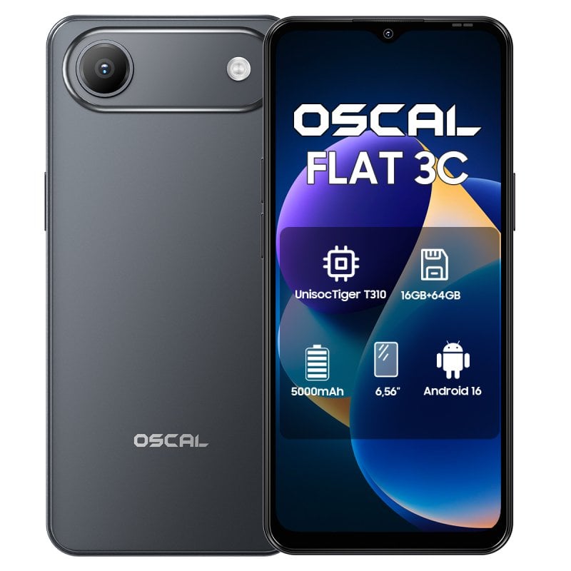 OSCAL Flat 3C 4G 4GB 64GB 6.56" Negro