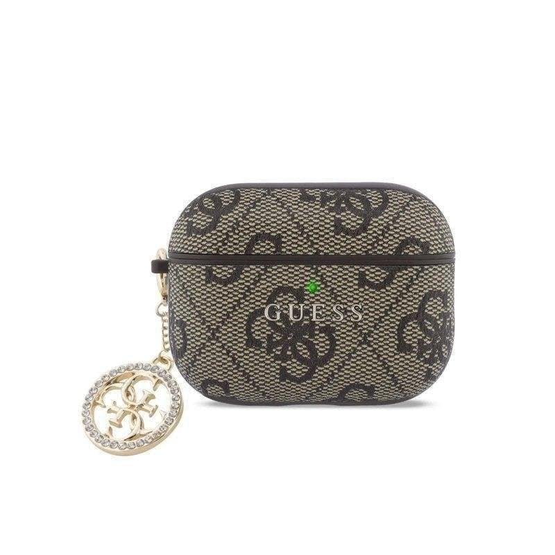 Funda Guess AirPods 3 Marrón con Estampado Clásico