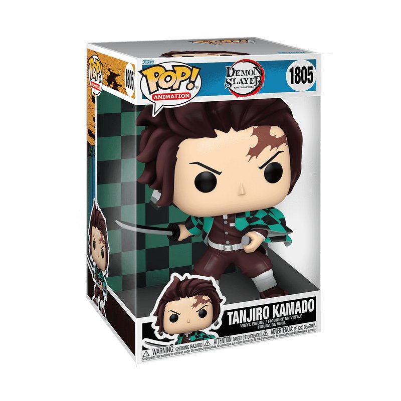 Figurine Funko POP Jumbo Demon Slayer Tanjiro 10 pouces Multicolore