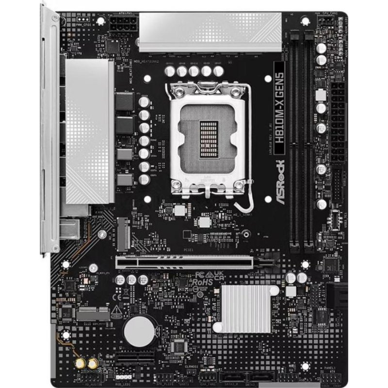 Placa Base ASRock H810M-X Gen5 Intel H810 LGA1851 DDR5 Micro ATX DisplayPort