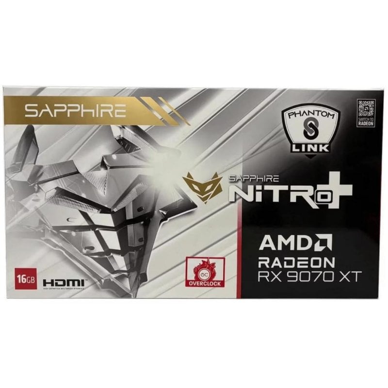 Scheda Grafica Sapphire Radeon RX 9070 XT Nitro+ Gaming OC 16GB GDDR6 RDNA 4