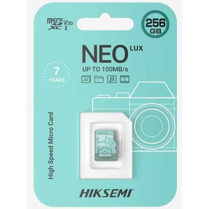 Carte Mémoire HIKSEMI SD série NEO LUX Micro SDXC TLC 100MB/ 70MB/ Class 10 U3 V30