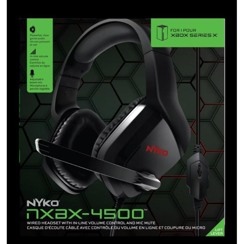 Casque Nyko filaire gaming avec connexion câblée couleur