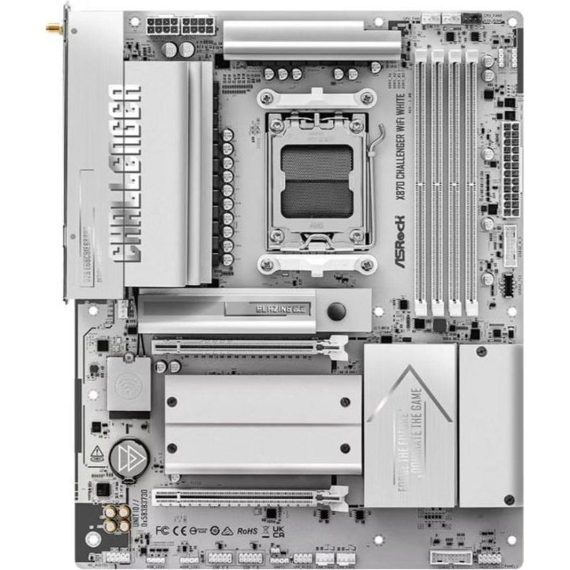 Scheda Madre AsRock X870 Challenger WiFi White AMD X870 AM5 DDR5 ATX WiFi 7 PCIe 5.0