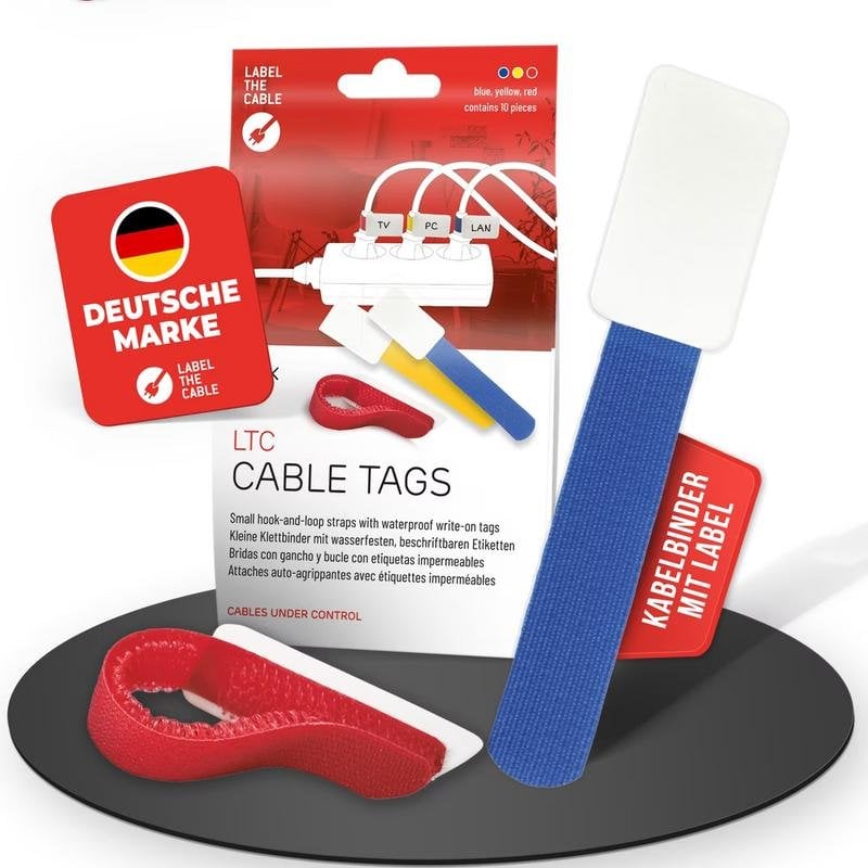 Cable binder Klettkabelbinder Label-the-cable LTC 2630-30 Multicolor Transparente 30 unidades