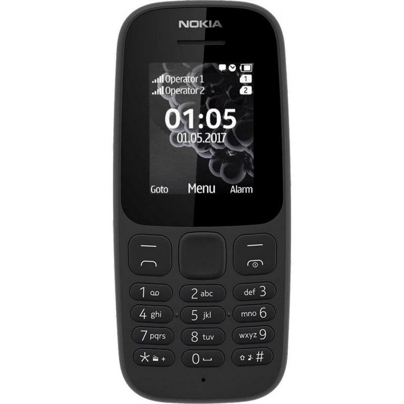Téléphone Barre Nokia 105 DS Double SIM 1.8 800 mAh Noir