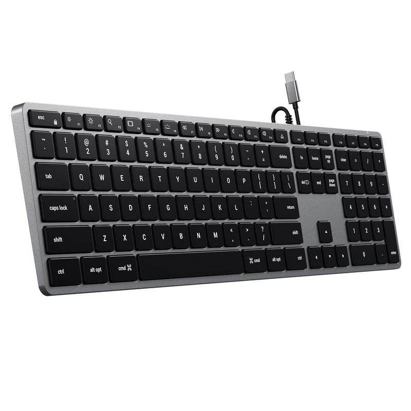 Clavier Filaire Satechi Slim W3 – USB-C, Rétroéclairé, AZERTY - vue 2