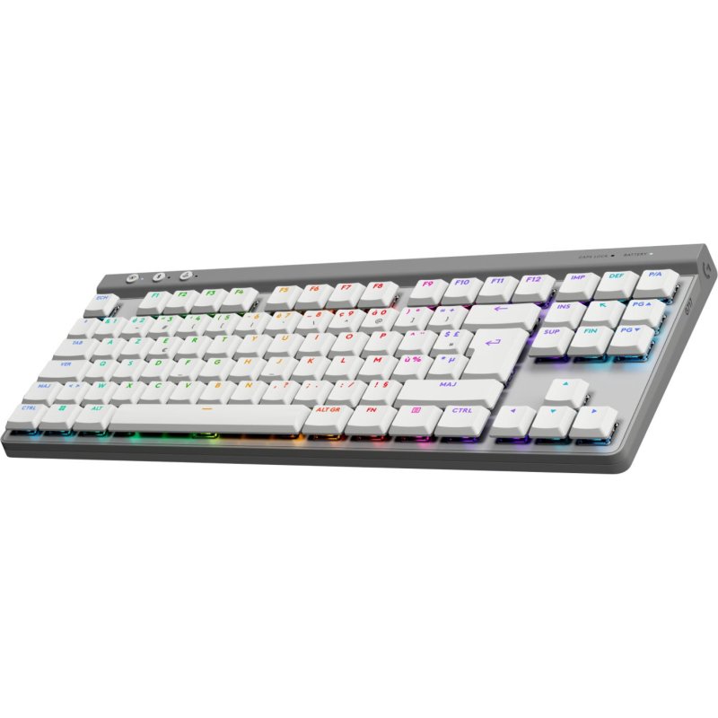Logitech Blanc Clavier Gaming Sans Fil Azerty G515 Lightspeed Tkl Contacts Mécaniques Tactiles Marron Bluetooth - Image 7