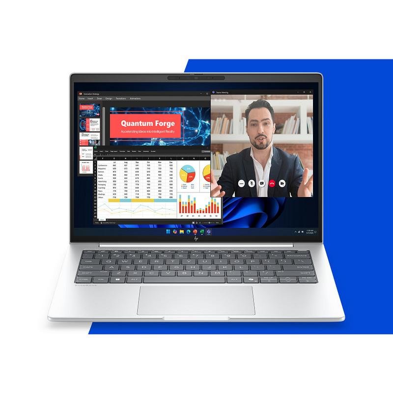 HP EliteBook 8 G2i Laptop 14" Intel Core Ultra 7 32GB 1TB SSD Intel Grafik Windows 11 Pro Fingerabdruck