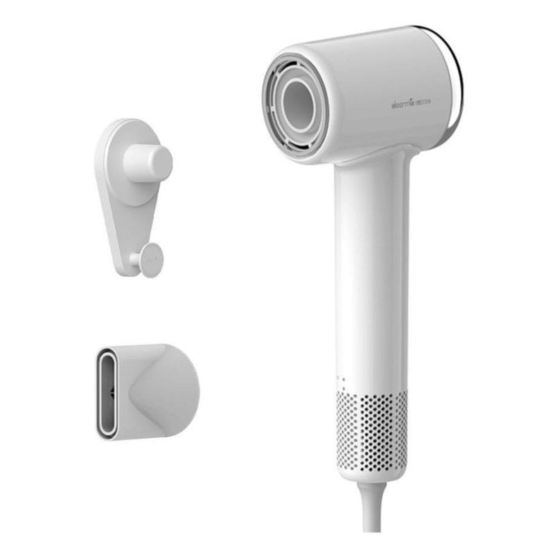 Secador de Pelo Iónico Deerma DEM-CF50W 1400W 5 Temperaturas 2 Velocidades Motor Brushless Blanco