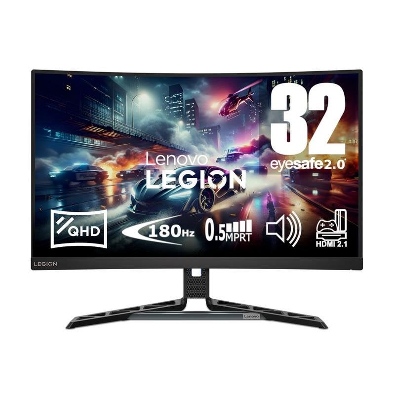 Monitor Lenovo Legion R32qc-30 31,5" Quad HD 180Hz VA Curvo HDR10 Altura Ajustable