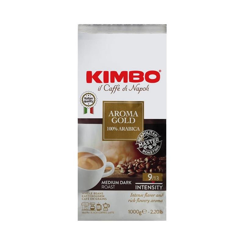 Kaffee in Bohnen Kimbo Aroma Gold 1 kg Mittlere Röstung