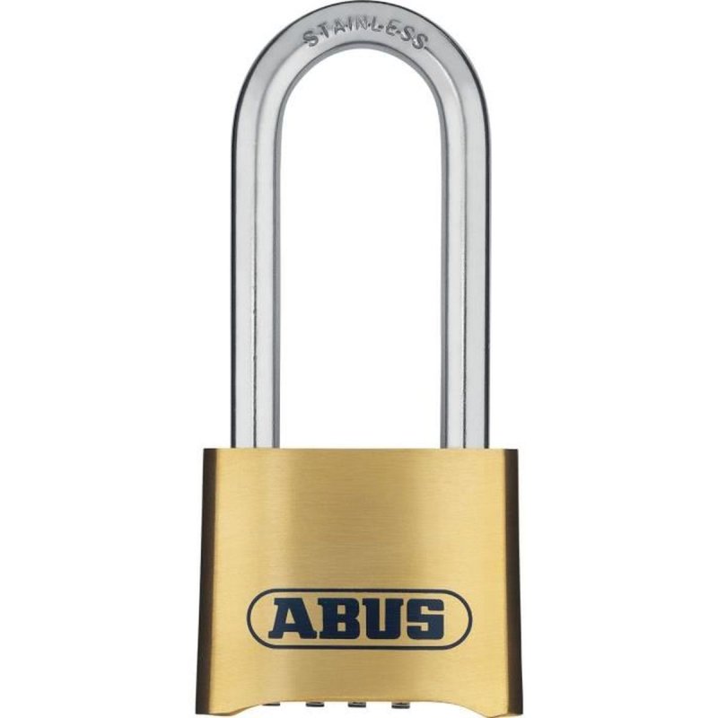 Cadenas à combinaison ABUS 180IB50HB63 BDFNLI Corps laiton forgé Anse inox Code numérique