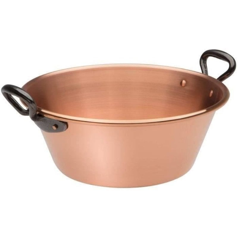 BAUMALU Bassine à confiture 26 cm cuivre 1210ème anses fonte