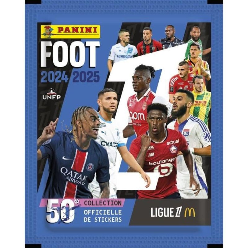 Boîte Métal Stickers Panini Ligue 1 Slim Tin 12 Packs 84 Autocollants Legends