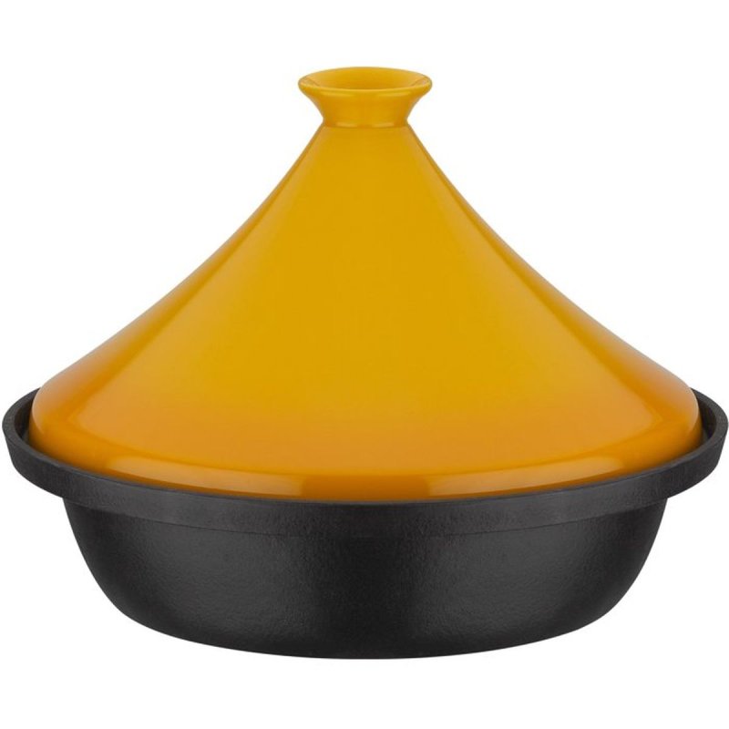 717434 Tajine 30 cm tajine avec base fonte d'acier et couvercle céramique Jaune - vue 2