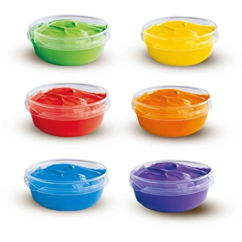 Peinture au doigt 6 couleurs x 45ml SES CREATIVE Intensité des couleurs et facilité de lavage.