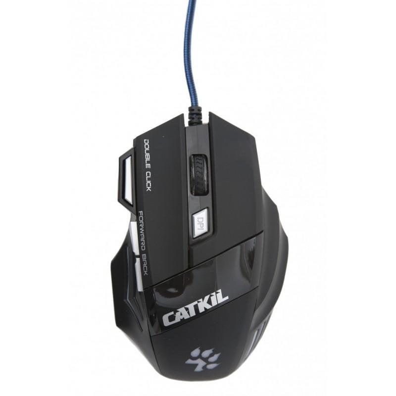 Ratón Catkil Alpha USB tipo A 2400 DPI Ambidextro Negro con Iluminación