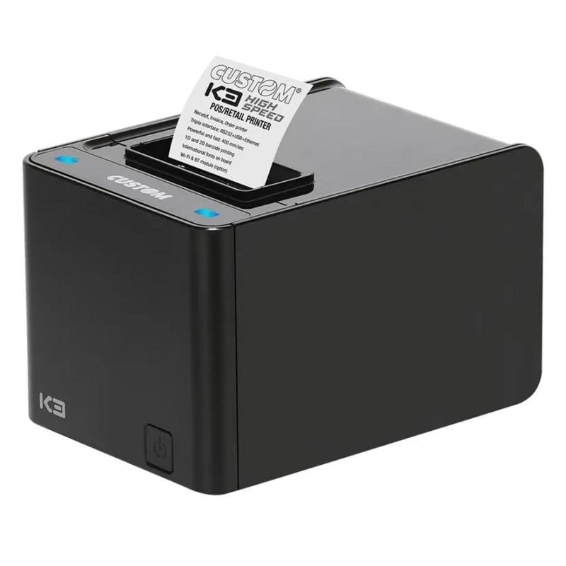 Impressora Térmica Com Fios CUSTOM K3 HS USB Ethernet RS-232 Rápida e Fiável