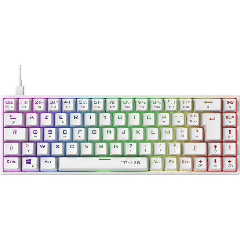 Clavier The G-lab Keyz Titan 65% compact rétroéclairé RGB switches rouges FR (azerty)