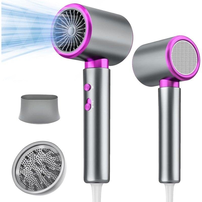 Sèche-cheveux Professionnel avec Diffuseur Dam Electronics 2400W 3 Températures 2 Vitesses Gris