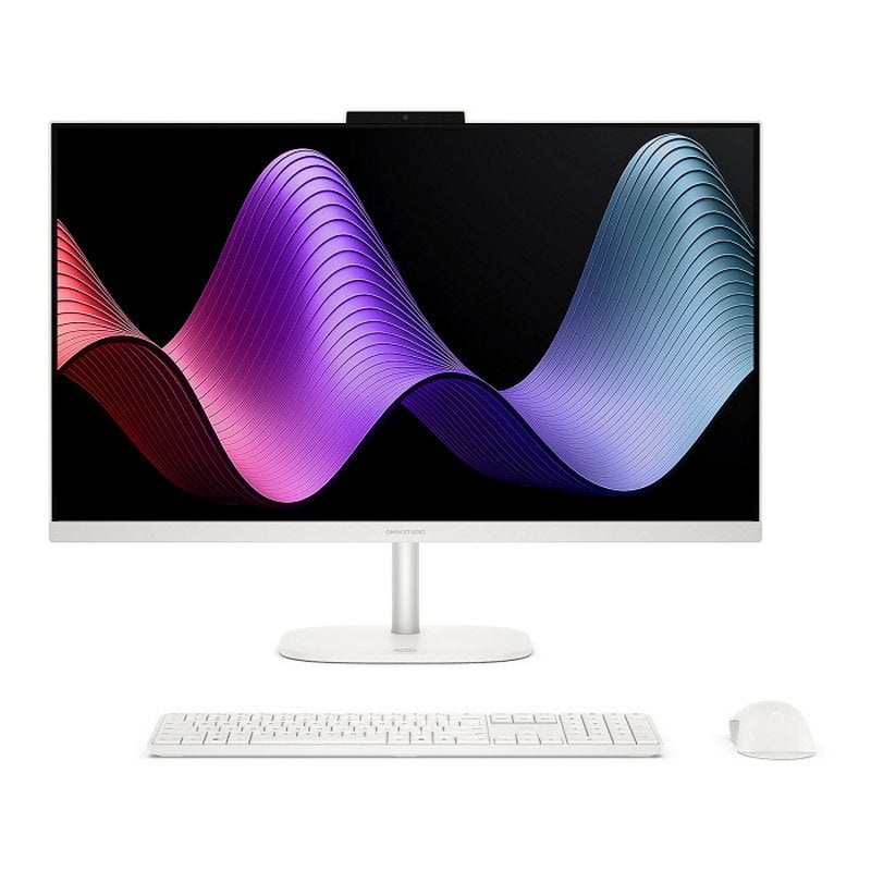 Ordenador Todo en uno HP OmniStudio 27-cu0032ns Intel Core 5 120U 16GB 1TB SSD Intel Graphics 27" FreeDOS Blanco algodón