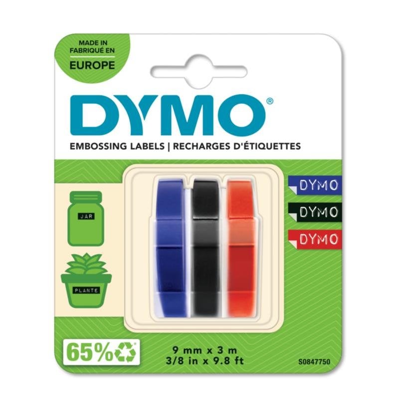 Cinta adhesiva DYMO 3D para etiquetas 9 mm x 3 m paquete de 3 unidades
