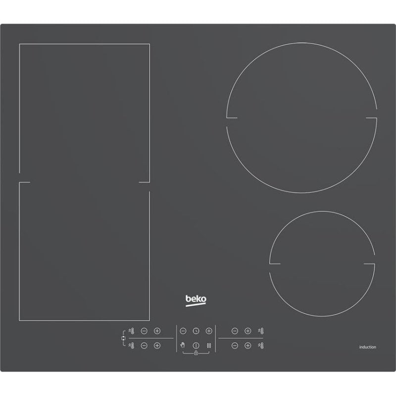 Placa de Inducción Beko HII64200FMTZG 60 cm 4 Zonas Integrado Gris