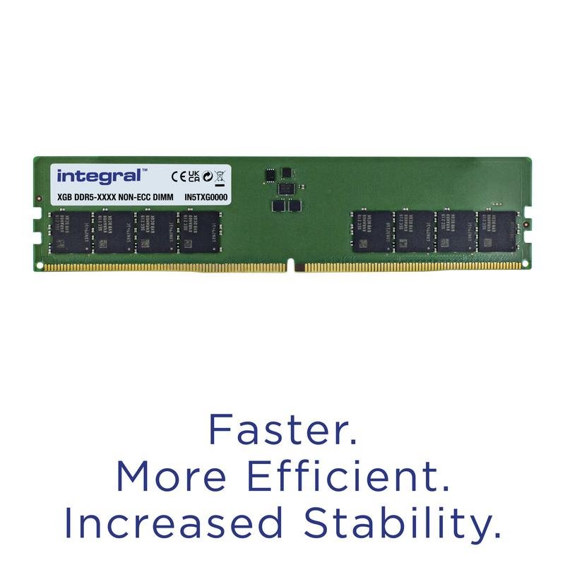 Integral DDR5 module 8 Go DIMM 288 broches 4800 MHz / PC5 38400 CL40 1.1 V mémoire sans tampon non ECC - vue 5