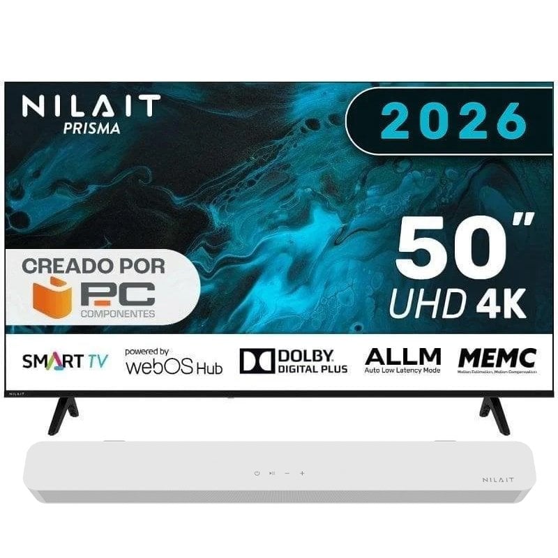 TV Nilait LED Prisma 50UD7004SWOS 50 4K UltraHD 60Hz Smart TV WebOS HDR10 Barre de son