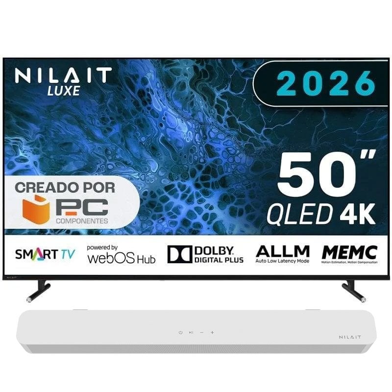 TV Nilait QLED Luxe 50UD8004SWOS 50 4K UltraHD 60Hz Smart TV WebOS HDR10 Barre de Son
