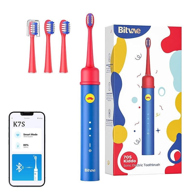 Cepillo de Dientes Sónico Infantil Bitvae K7S blue 3 Modos Sensor de Presión Bluetooth