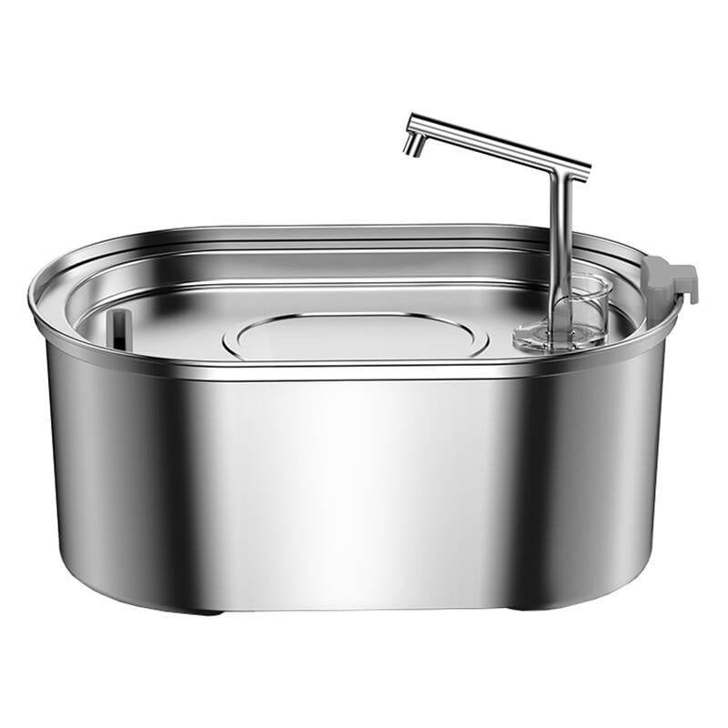 Fuente de agua para mascotas Rojeco RYSJ-07 3,2 litros acero inoxidable