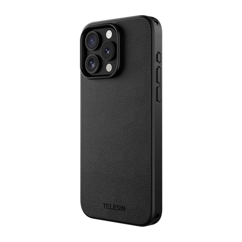 Funda para móvil Telesin Magnetic Case ABS cuir noir pour iPhone 15 Pro Max