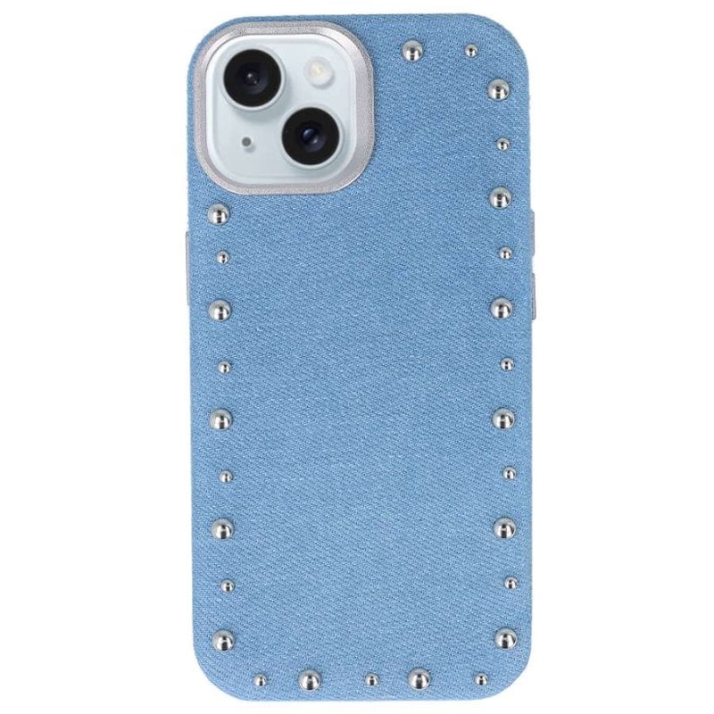 Custodia per smartphone Denim Magbattery Effetto Denim Magnetica per iPhone 15 Plus