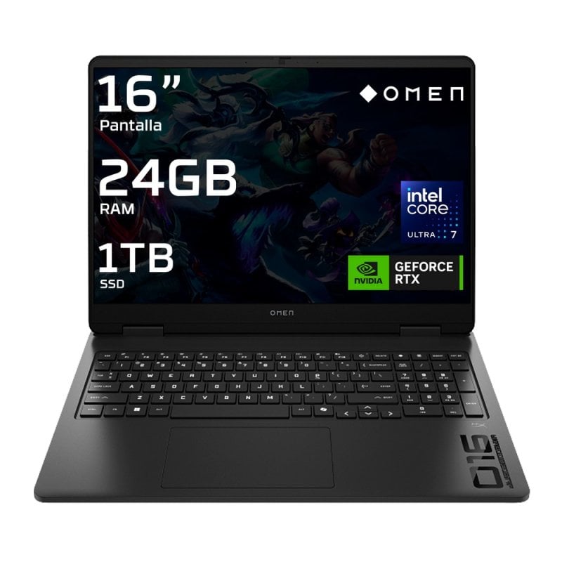 Portatile HP OMEN Slim Gaming 16-an0067ns 16" Intel Core Ultra 7 255H 24GB 1TB SSD RTX 5070 FreeDOS