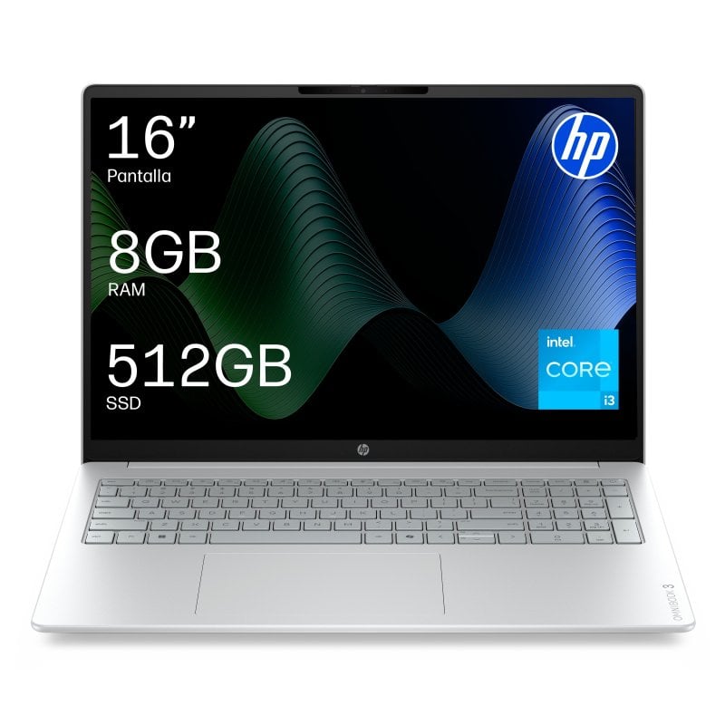 Portatile HP OmniBook 3 16" Intel Core 3 100U 512GB SSD 8GB Grafica Intel FreeDOS Webcam Full HD