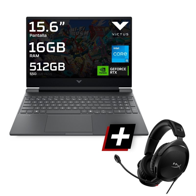 Portátil HP Victus 15-fa2092ns 15.6" Intel Core i5-14500HX 16GB 512GB SSD RTX 3050 FreeDOS + REGALO