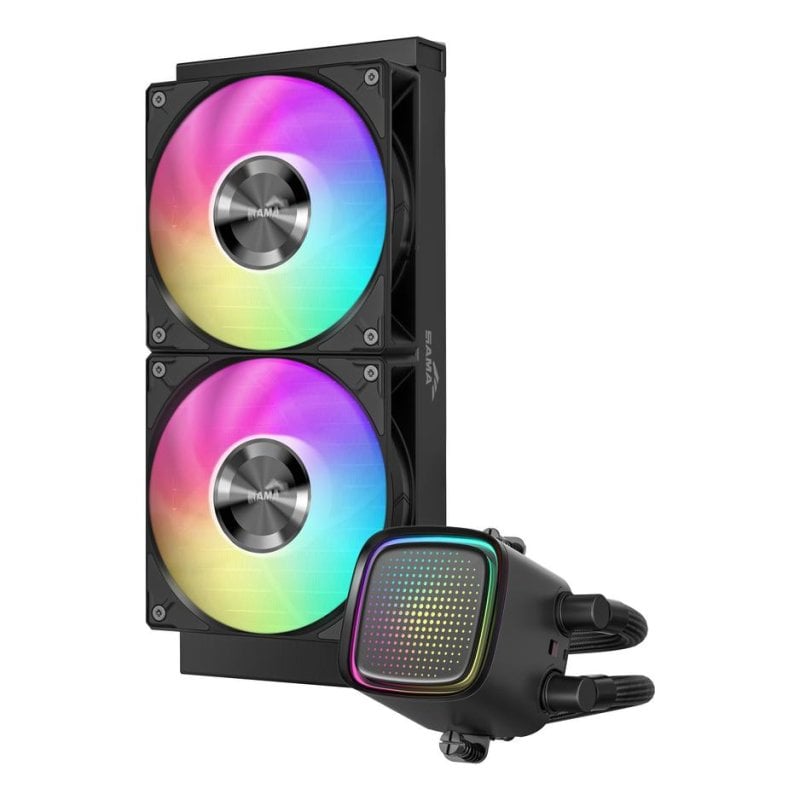 Refrigeración Líquida SAMA L50 240mm 2 Ventiladores ARGB Negro