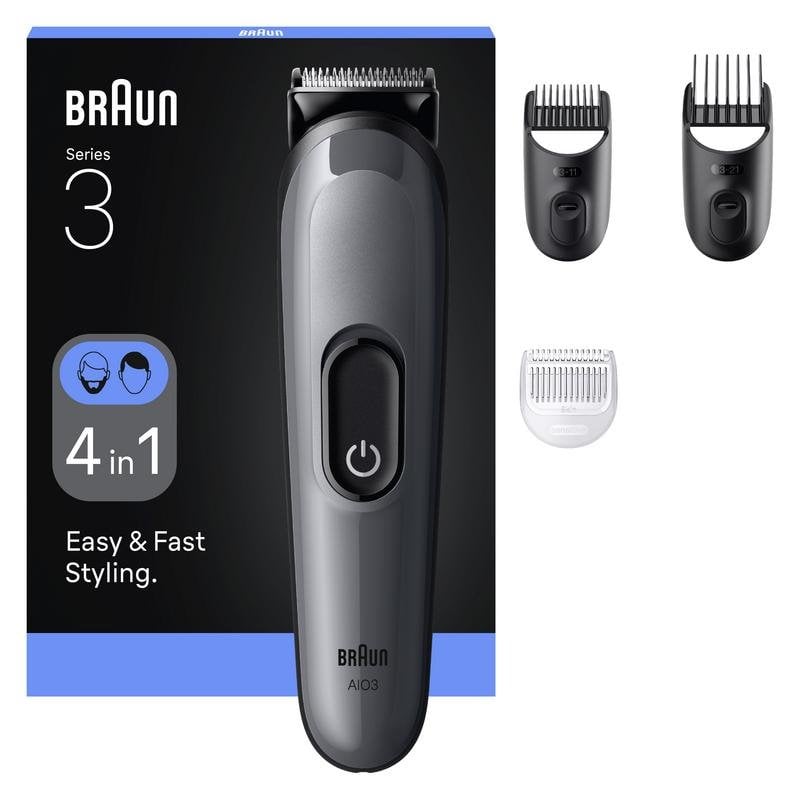 Tondeuse Homme Braun 80789918 sans Fil 21 Longueurs 50min 3 Sabots